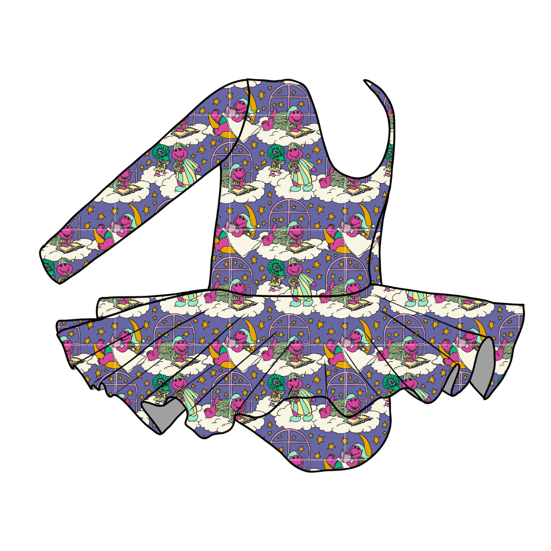 Sweet Dreams - Grace Bamboo Long Sleeve Skirted Leotard - PRE ORDER