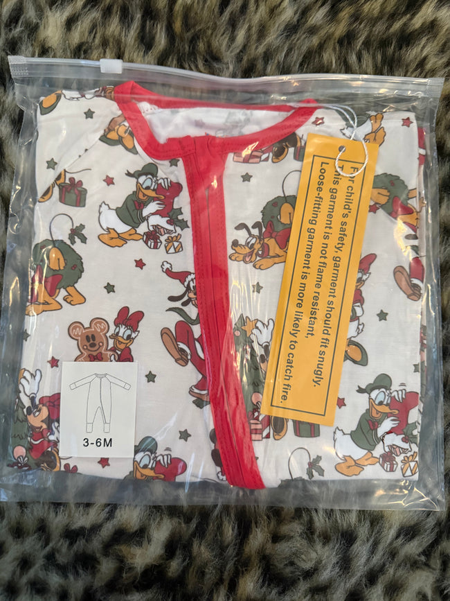Fab 4 Decorating - Dreamland Long Sleeve Sleeper - Bamboo - Ready to Ship Christmas