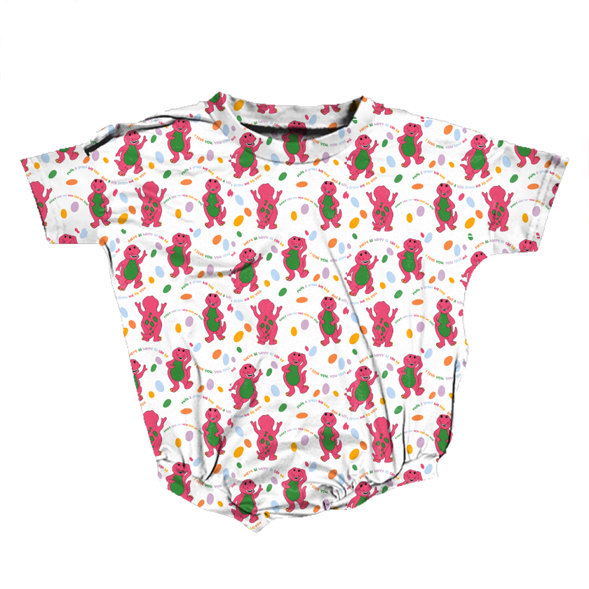 Dino Vintage Sheet - Opal Short Sleeve Bubble Bamboo - PRE ORDER