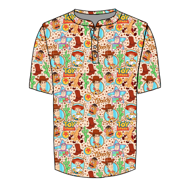 Howdy Partner Noah Half Button Tee - Knit - Pre Order