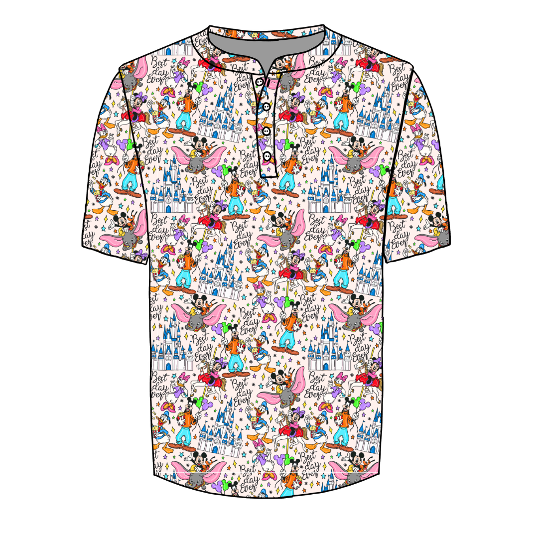 Best Day Ever Noah Half Button Tee - Knit - Pre Order