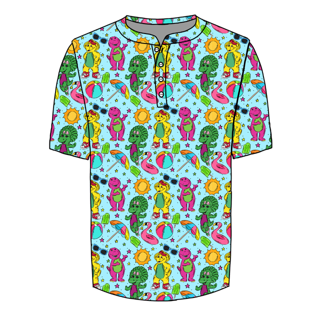 Backyard Adventures Noah Half Button Tee - Knit - Pre Order