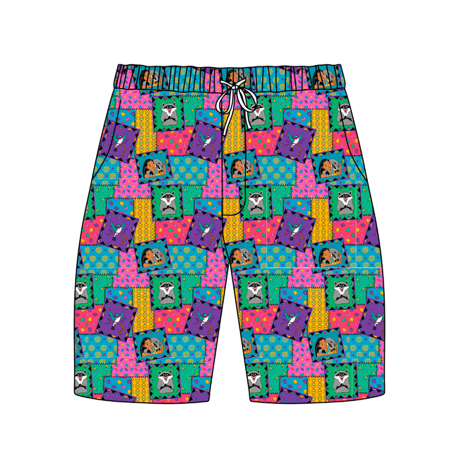 Wind Color - Chill Extended Length Adult Pajama Bamboo Shorts - Pre Order