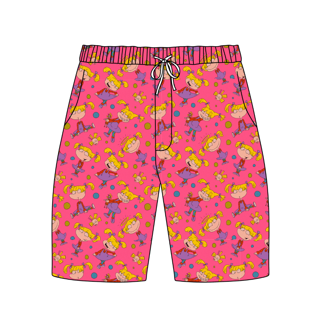Angelic - Chill Extended Length Adult Pajama Bamboo Shorts - Pre Order