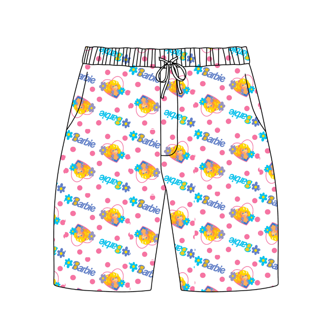 Party Girl Vintage Sheet - Chill Extended Length Adult Pajama Bamboo Shorts - Pre Order