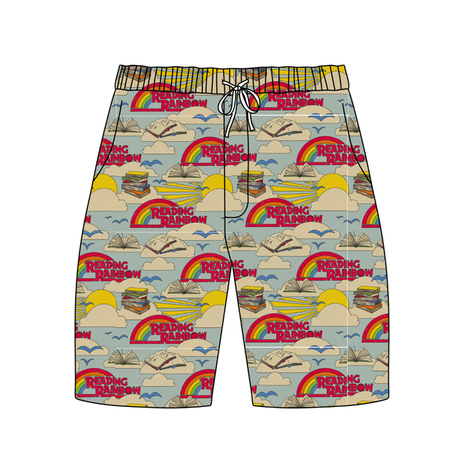 Reading - Chill Extended Length Adult Pajama Bamboo Shorts - Pre Order