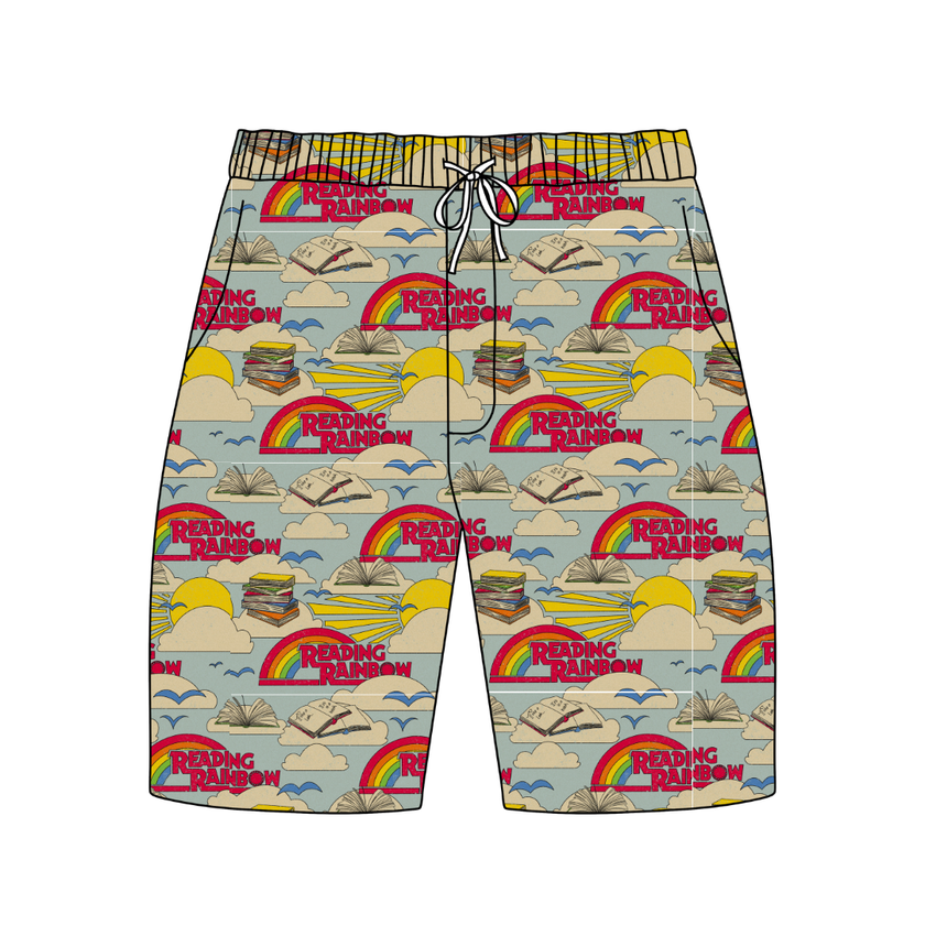 Reading - Chill Extended Length Adult Pajama Bamboo Shorts - Pre Order