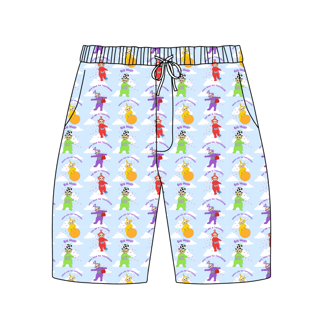 Big Hug - Chill Extended Length Adult Pajama Bamboo Shorts - Pre Order