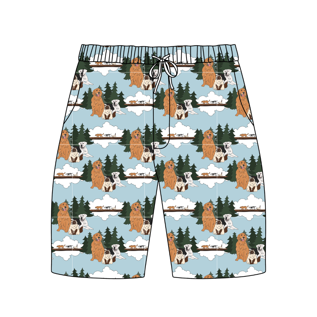 Homeward - Chill Extended Length Adult Pajama Bamboo Shorts - Pre Order