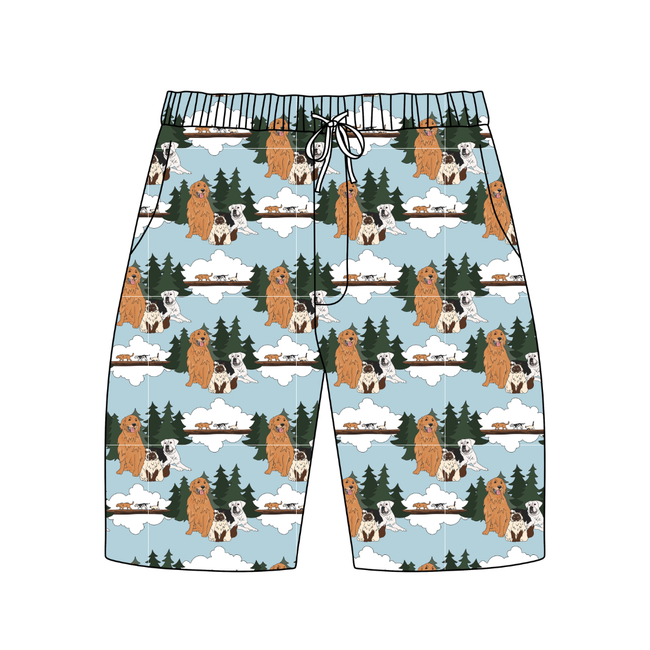 Homeward - Chill Extended Length Adult Pajama Bamboo Shorts - Pre Order
