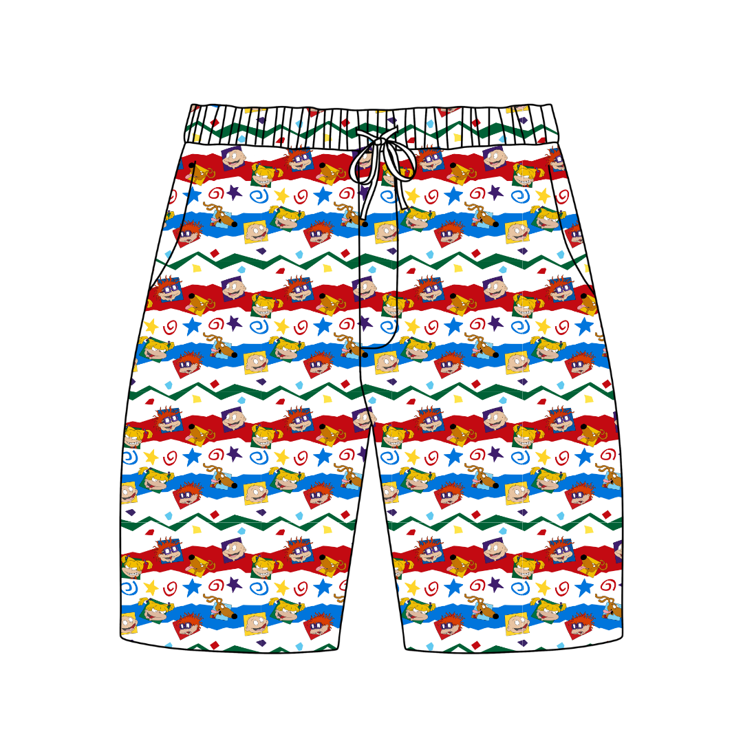 Stupid Babies - Chill Extended Length Adult Pajama Bamboo Shorts - Pre Order