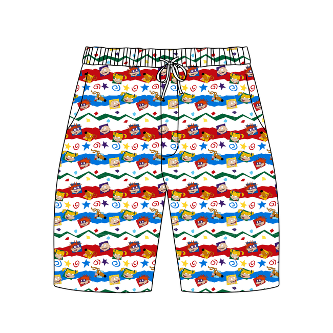 Stupid Babies - Chill Extended Length Adult Pajama Bamboo Shorts - Pre Order