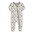 Number Street - Dandelion Short Sleeve Sleeper Bamboo - PRE ORDER