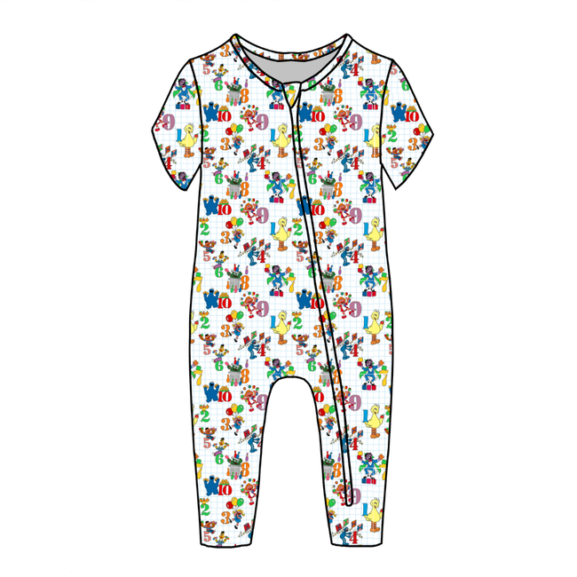 Number Street - Dandelion Short Sleeve Sleeper Bamboo - PRE ORDER