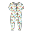Mermaid Dreams - Dandelion Short Sleeve Sleeper Bamboo - PRE ORDER