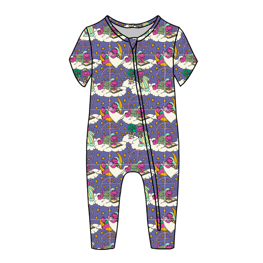 Sweet Dreams - Dandelion Short Sleeve Sleeper Bamboo - PRE ORDER