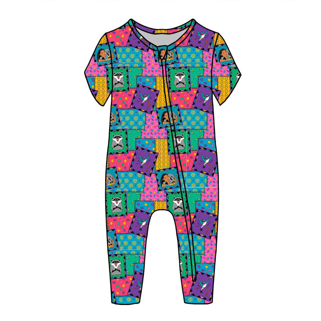Wind Color - Dandelion Short Sleeve Sleeper Bamboo - PRE ORDER