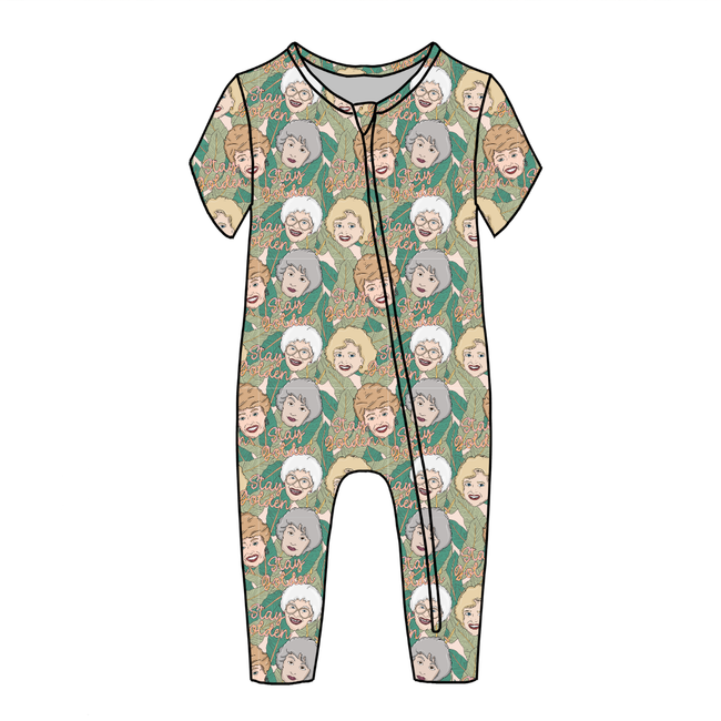 Golden - Dandelion Short Sleeve Sleeper Bamboo - PRE ORDER