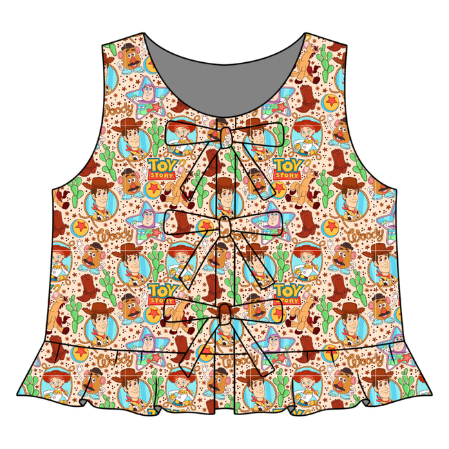 Howdy Partner Blossom Girl's Front Tie Top - Knit - Pre Order