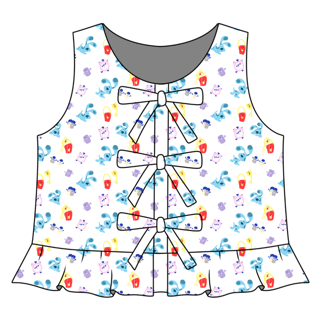 Clue Blossom Girl's Front Tie Top - Knit - Pre Order