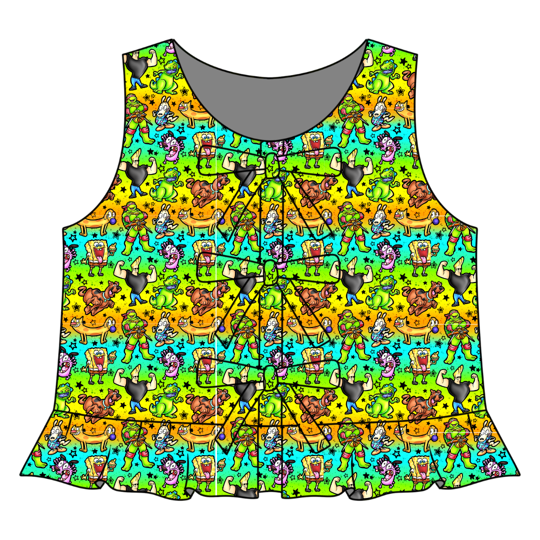 Cartoons Blossom Girl's Front Tie Top - Knit - Pre Order