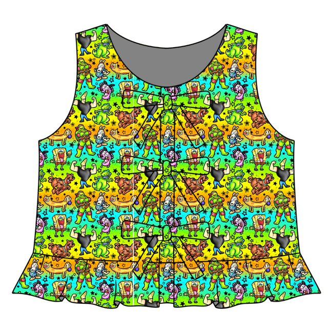 Cartoons Blossom Girl's Front Tie Top - Knit - Pre Order