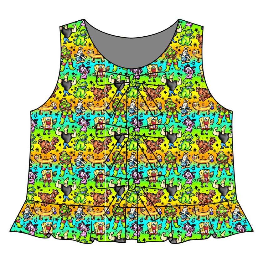 Cartoons Blossom Girl's Front Tie Top - Knit - Pre Order