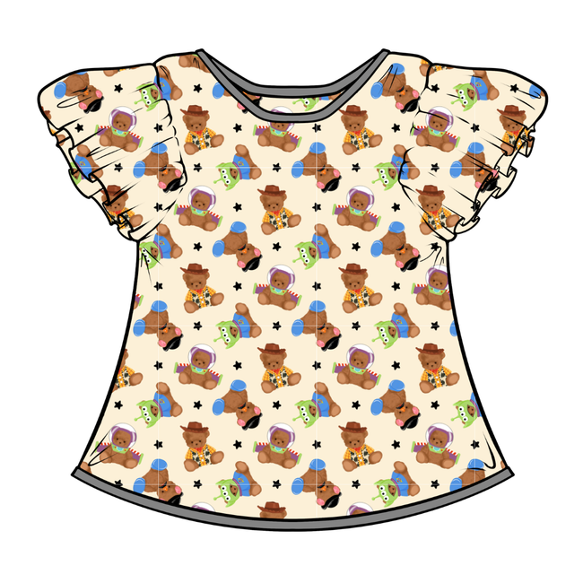Toy Box Besties Wynn Short Sleeve Flutter Bamboo Shirt - PRE ORDER