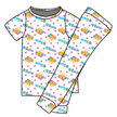Party Girl Vintage Sheet - Cozy Bamboo Short Sleeve Pants Set - PRE ORDER