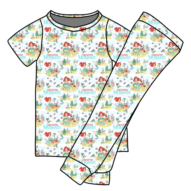 Mermaid Dreams - Cozy Bamboo Short Sleeve Pants Set - PRE ORDER