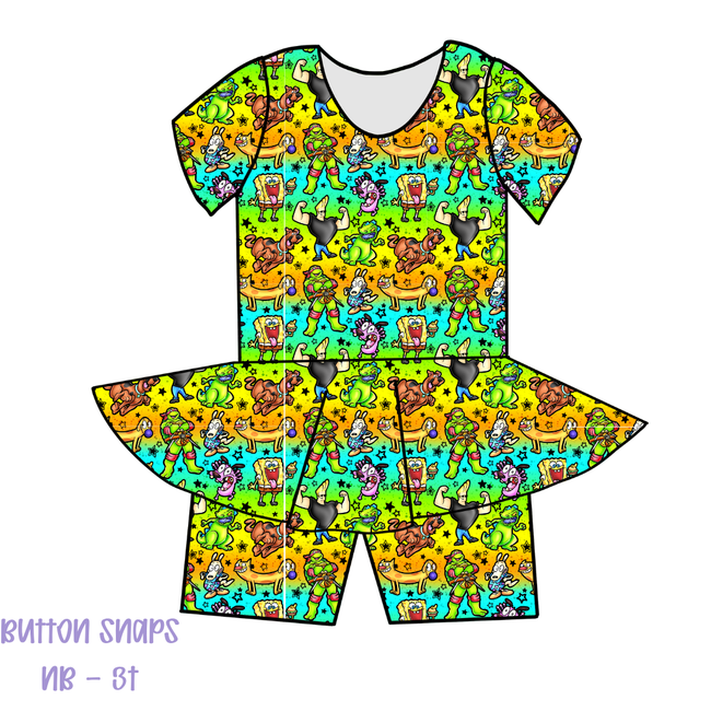 Cartoons Haven Skirted Romper - Knit - Pre Order
