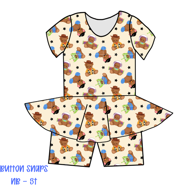 Toy Box Besties Haven Skirted Romper - Knit - Pre Order