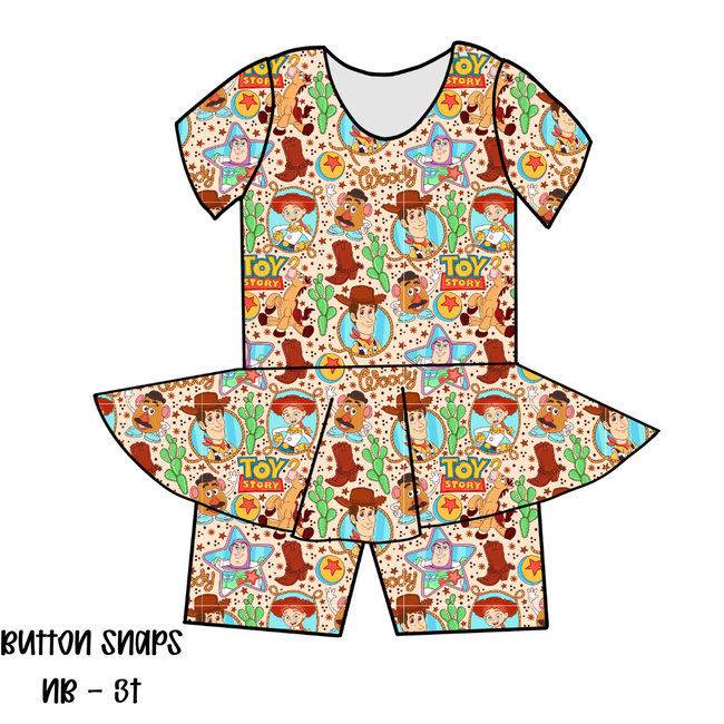 Howdy Partner Haven Skirted Romper - Knit - Pre Order