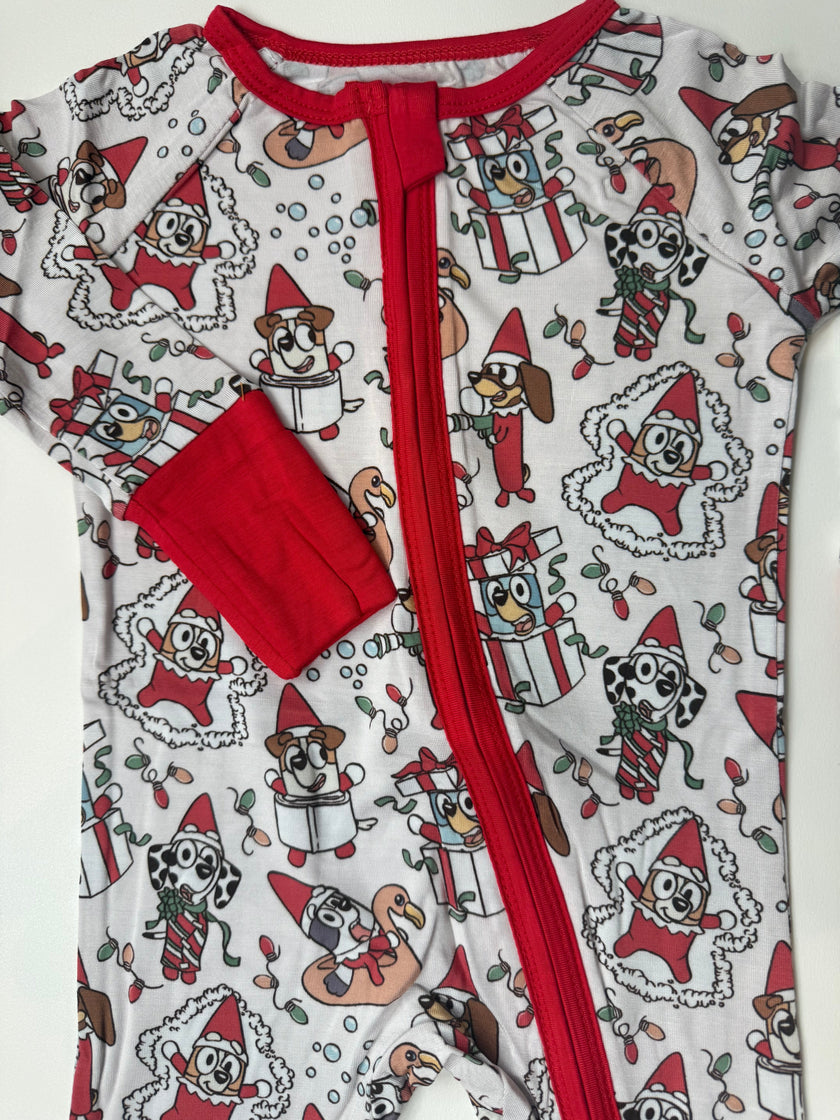 HEELER XMAS - DREAMLAND LONG SLEEVE SLEEPER - BAMBOO