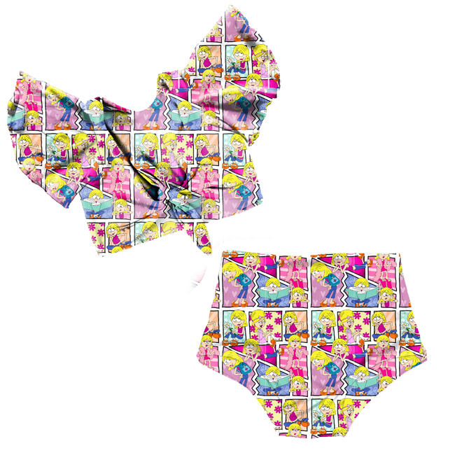 Lizzie Flutter Sleeve Two-Piece Swim - Pre Order