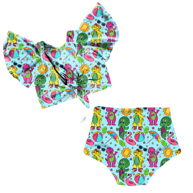 Backyard Adventures Flutter Sleeve Two-Piece Swim - Pre Order