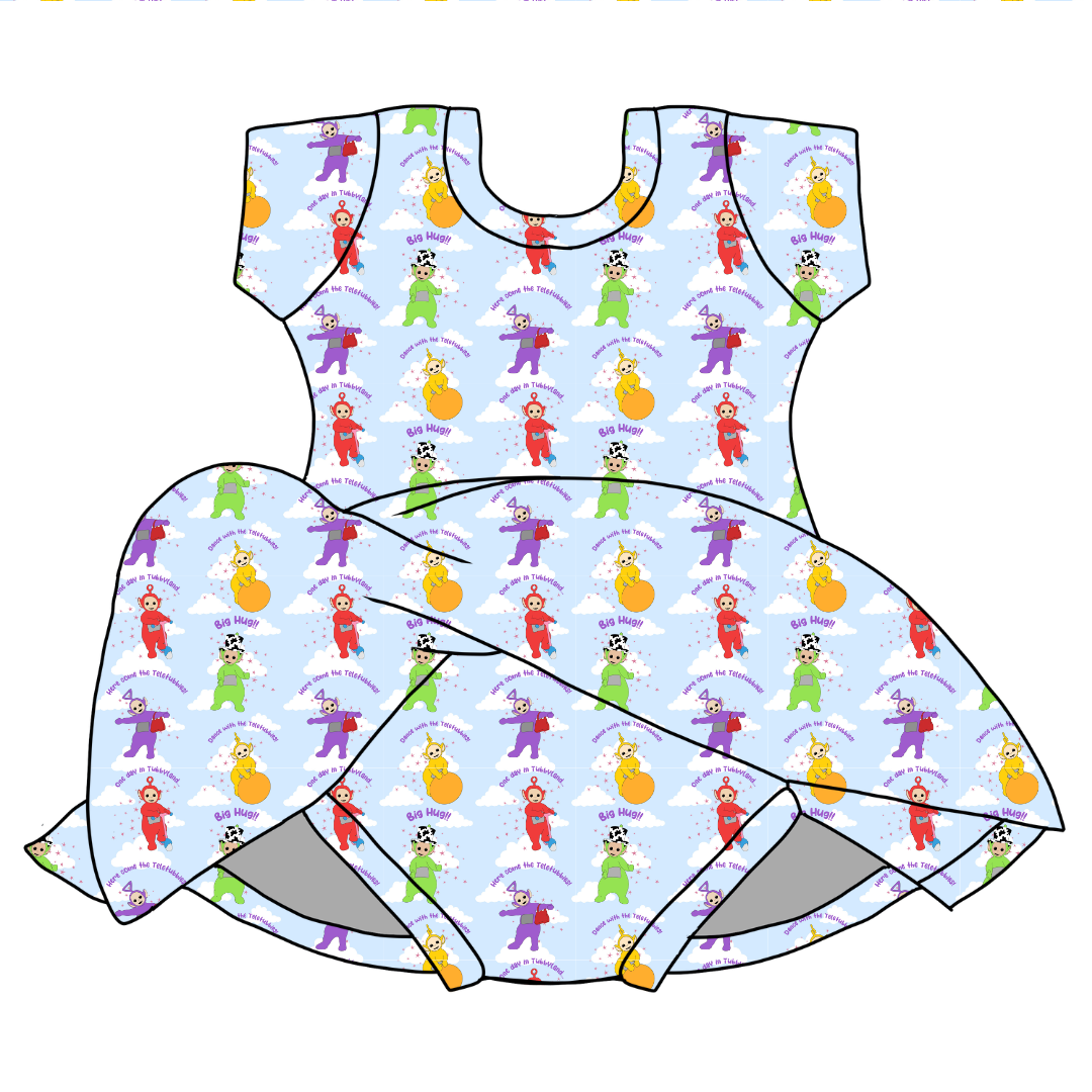 Big Hug - Charming Short Sleeve Skirted Leotard - PRE ORDER