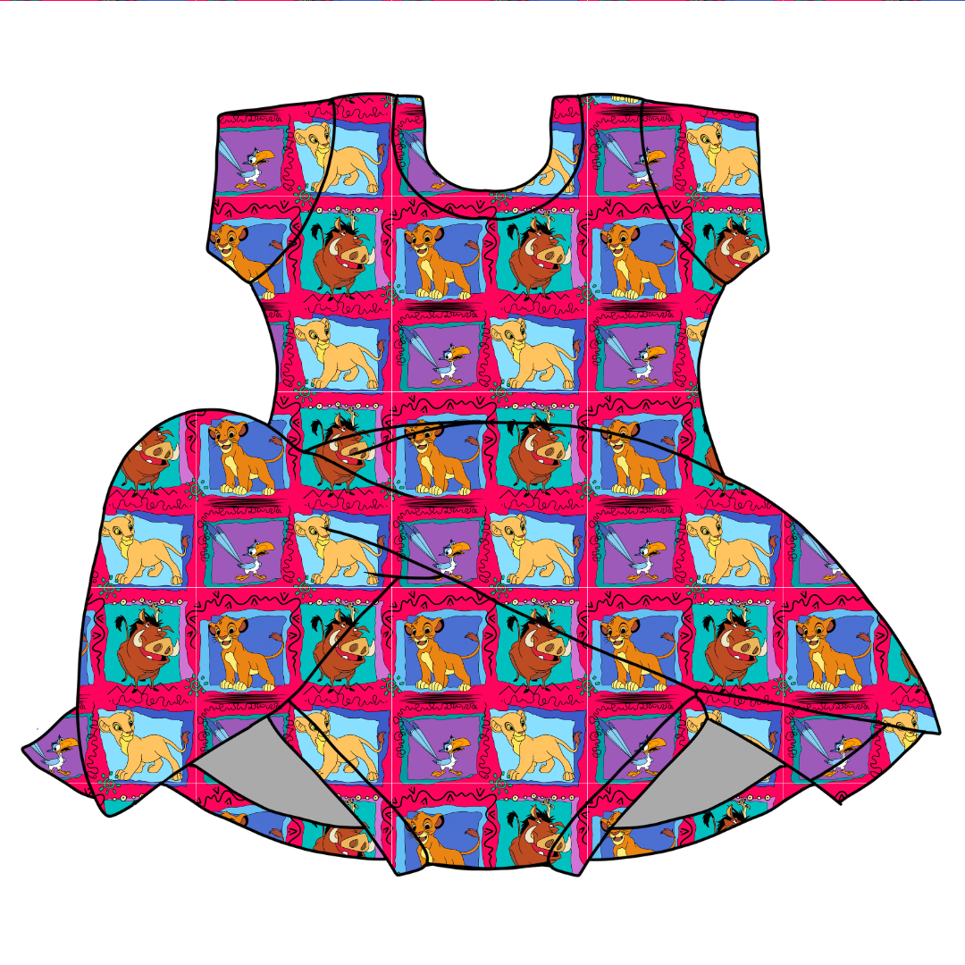 Safari Dreams - Chic Short sleeve Skirted Leotard Knit - PRE ORDER