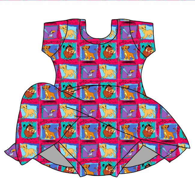 Safari Dreams - Chic Short sleeve Skirted Leotard Knit - PRE ORDER
