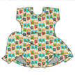 Turtle Dreams - Chic Short sleeve Skirted Leotard Knit - PRE ORDER