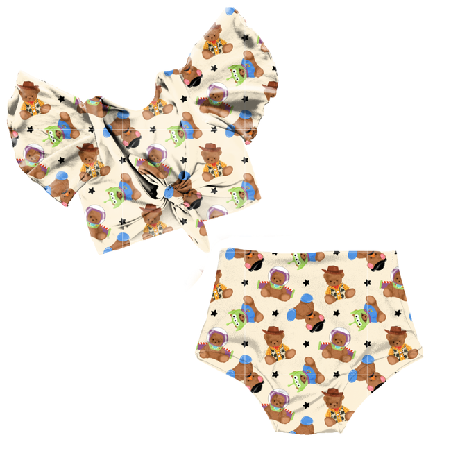 Toy Box Besties Flutter Sleeve Two-Piece Swim - Pre Order