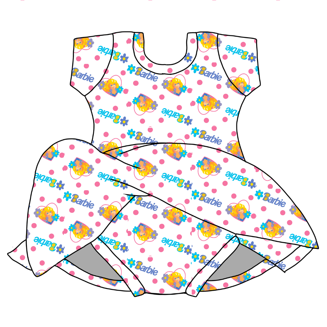 Party Girl Vintage Sheet - Charming Short Sleeve Skirted Leotard - PRE ORDER