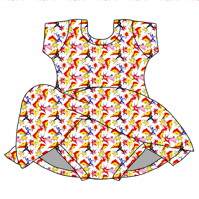 Ranger Dreams - Chic Short sleeve Skirted Leotard Knit - PRE ORDER