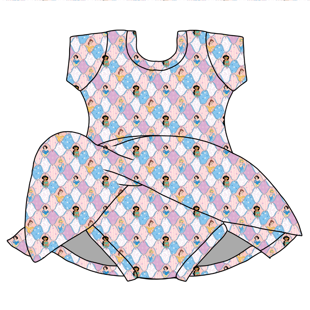 Princess Dreams - Charming Short Sleeve Skirted Leotard - PRE ORDER