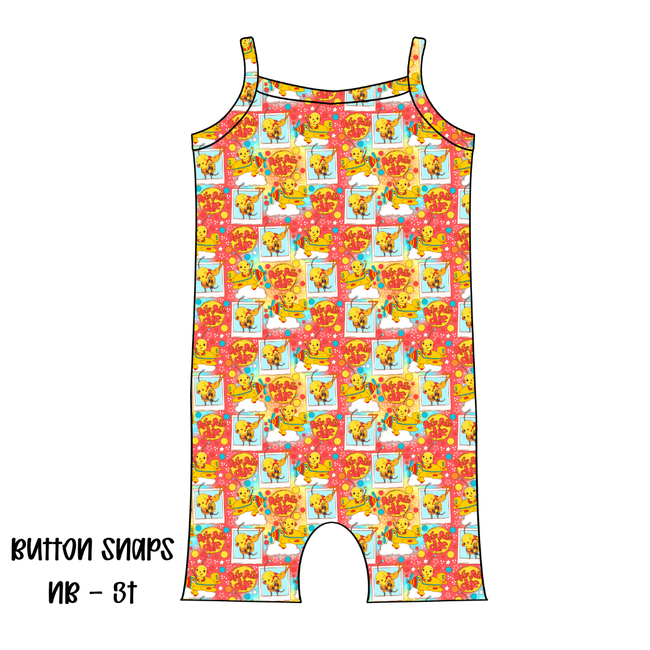 Retro Robot Adventures Doll Tank Romper Knit - PRE ORDER