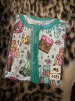 97 .GIRLY CRAFT DREAMLAND LONG SLEEVE SLEEPER - Bamboo - NEWBORN