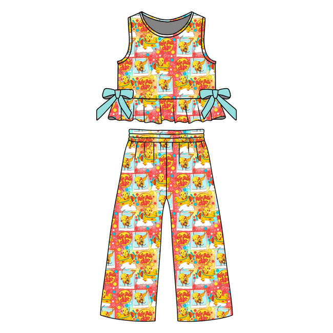 Retro Robot Adventures Marlowe Pants Set - Knit - Pre Order