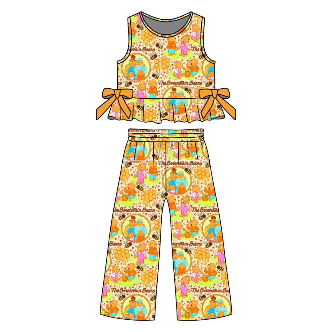 Honey Bear Memories Marlowe Pants Set - Knit - Pre Order