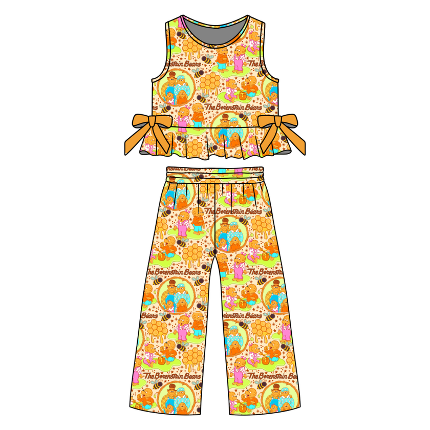 Honey Bear Memories Marlowe Pants Set - Knit - Pre Order