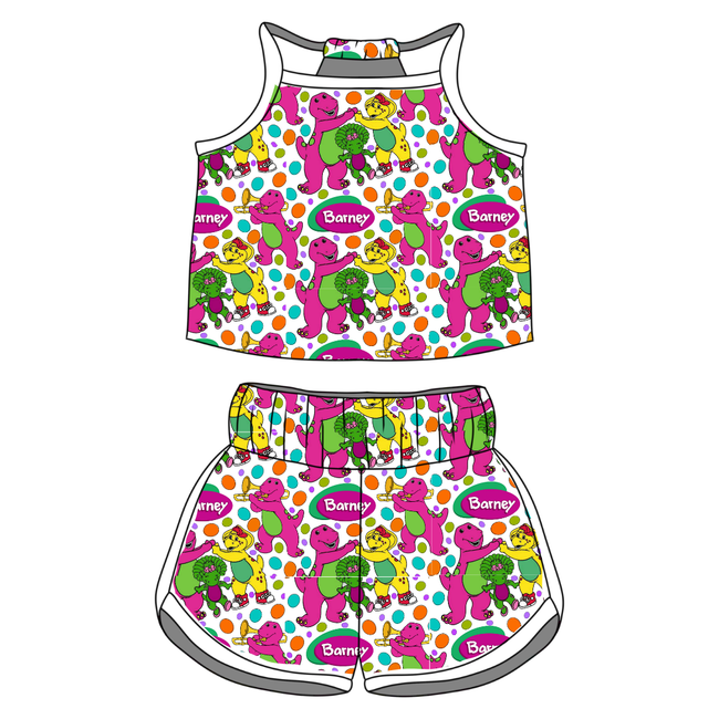 Gumdrops Indigo Tank Short Set - Knit - Pre Order